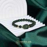  Vòng Đơn Ngọc Bích Canada Cao Cấp Vip 8Ly Mix Ngũ Điếu, Bà Hồ Ly Chúa Và Bi Kim Tiền Vàng Trang Sức (Không Kén Mệnh) 