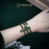  Vòng Chuỗi Ngọc Bích Canada Cao Cấp Vip 6Ly Mix Bà Hồ Ly Chúa, Cỏ 4 Lá, Charm Túi Tiền Vàng 10K (Không Kén Mệnh) 