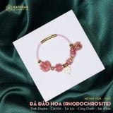  Vòng Dây Cáp Đá Đào Hoa Hồ Ly Mix Ngũ Điếu Và Charm Cỏ Bốn Lá, Túi Tài Lộc Và Bi Kim Tiền Vàng Trang Sức (Thổ, Hỏa ) 