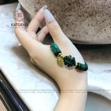  Vòng Dây Cáp Ngọc Cẩm Thạch Sơn Thủy (Type B) Ngũ Điếu Mix Hồ Ly, Cỏ Bốn Lá, Lu Thống Chạm Kim Tiền (Không Kén Mệnh) 