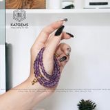  Chuỗi Vòng Thạch Anh Tím 5.8Ly Mix Hồ Ly Vàng Trang Sức (Thổ, Hỏa) 