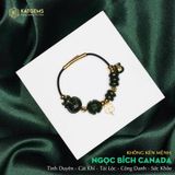  Vòng Dây Cáp Ngọc Bích Canada Cao Cấp Hồ Ly Mix Ngũ Điếu Và Charm Cỏ Bốn Lá, Túi Tài Lộc Và Bi Kim Tiền Vàng Trang Sức (Không Kén Mệnh) 