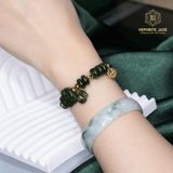  Vòng Dây Cáp Ngọc Bích Canada Cao Cấp Hồ Ly Mix Ngũ Điếu, Charm Túi Tiền Tài Lộc, Khánh Cát Tường Và Bi Kim Tiền Vàng Trang Sức (Không Kén Mệnh) 260525-11 