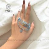  Chuỗi Vòng Đá Aqua 5ly Mix Ngũ Điếu, Charm Hoa Mẫu Đơn Và Bi Kim Tiền Vàng Trang Sức (Mộc, Thuỷ) 125006 