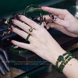  Nhẫn Hồ Thiên Cửu Vận Ngọc Bích Canada Thiết Kế Độc Quyền Đồng Điếu KT 10x4ly Vàng Trang Sức VIP (Không Kén Mệnh) 