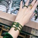  Vòng Chuỗi Ngọc Bích Canada Cao Cấp Vip 6Ly Mix Lu Thống, Bà Hồ Ly , Charm Túi Tiền Vàng 10K (Không Kén Mệnh) 