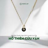  Mặt Dây Chuyền Hồ Thiên Cửu Vận Ngọc Bích Canada Cao Cấp KT: 10x16x4,5mm (Không Kén Mệnh) 