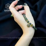  Vòng Thạch Đơn Anh Tóc Xanh 7-8ly Mix Túi Tiền Kim Bảo, Lu Thống Và Kim Tiền Vàng Trang Sức (Mộc, Hoả) 1-190003 