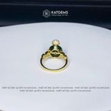  Nhẫn Hồ Thiên Cửu Vận Ngọc Bích Canada Thiết Kế Độc Quyền Đồng Điếu KT: 10x4ly Vàng Trang Sức VIP (Không Kén Mệnh) 