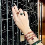  Chuỗi Vòng Thạch Anh Tóc Đỏ Vip 6ly Túi Tiền Kim Bảo Mix Charm Vàng Trang Sức (Hỏa, Thổ) 1-122005 