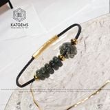  Vòng Dây Cáp Thạch Anh Tóc Xanh Ngũ Điếu Mix Cỏ Bốn Lá May Mắn (Mộc, Hoả) 150525-20 