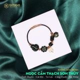  Vòng Dây Cáp Hồ Ly Mix Ngũ Điếu Và Charm Cỏ Bốn Lá, Túi Tài Lộc Và Bi Kim Tiền Vàng Trang Sức 