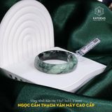  Vòng Khối Ngọc Cẩm Thạch Vân Mây Cao Cấp Bản Hẹ 15Li Dày 7.5 Ni 51.3 Độc Bản (Không Kén Mệnh) 