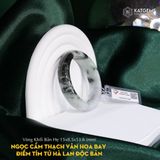  Vòng Khối Ngọc Cẩm Thạch Vân Hoa Bay Cao Cấp Điểm Tím Tử Lan Độc Bản Bản Hẹ 15x8,5 Ni 53,6mm(Không Kén Mệnh) 473386 
