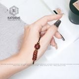  Vòng Dây Cáp Thạch Anh Tóc Đỏ Ngũ Điếu Mix Cỏ Bốn Lá May Mắn (Hỏa, Thổ) 
