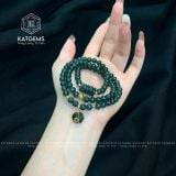  Vòng Chuỗi Ngọc Lục Lam 5.6ly Mix Ngũ Điếu, Túi Tiền Và Bi Vàng Trang Sức (Không Kén Mệnh) 2-126002 