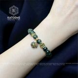  Vòng Thạch Đơn Anh Tóc Xanh 7-8ly Mix Túi Tiền Kim Bảo, Lu Thống Và Kim Tiền Vàng Trang Sức (Mộc, Hoả) 1-190003 