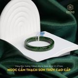  Vòng Khối Ngọc Cẩm Thạch Sơn Thuỷ (Type B) Vip Bản Vuông 10li Dày 6.5li Ni 51mm đến 57mm  - Không Kén Mệnh 