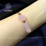  Vòng Dây Cáp Thạch Anh Hồng Ngũ Điếu Mix Hồ Ly (Hoả, Thổ) 150525-5 