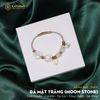  Vòng Dây Cáp Đá Moonstone Hồ Ly Mix Ngũ Điếu Và Charm Cỏ Bốn Lá, Túi Tài Lộc Và Bi Kim Tiền Vàng Trang Sức ( Kim, Thủy ) 