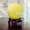  Quả Cầu Phong Thuỷ Đá Thạch Anh Vàng KT: 9.5x12 Kèm Đế ( Mệnh Thổ, Kim ) 