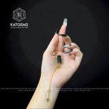  Lắc Tay Vàng Trang Sức Ngũ Điếu Cẩm Thạch Sơn Thủy (Type B) (Không Kén Mệnh) 