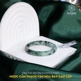  Vòng Khối Ngọc Cẩm Thạch Vân Hoa Bay Cao Cấp Bản Đũa 9.5x8.8 Ni 52mm 293752 (Không Kén Mệnh) 