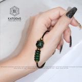  Vòng Dây Cáp Ngọc Cẩm Thạch Sơn Thuỷ (Type B) Ngũ Điếu Mix Cỏ Bốn Lá May Mắn (Không Kén Mệnh) 150525-44 