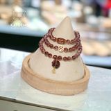  Chuỗi Vòng Thạch Anh Tóc Đỏ Vip 6ly Túi Tiền Kim Bảo Mix Charm Vàng Trang Sức (Hỏa, Thổ) 1-122005 