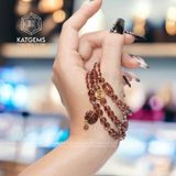  Chuỗi Vòng Thạch Anh Tóc Đỏ Vip 6ly Túi Tiền Kim Bảo Mix Charm Vàng Trang Sức (Hỏa, Thổ) 1-122005 