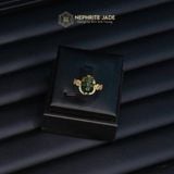  Nhẫn Kim Ngọc Đại Phát Mặt Tỳ Hưu Ngọc Bích Canada 10x9x6ly Vàng Trang Sức VIP (Không Kén Mệnh) 