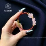  Vòng Dây Cáp Thạch Anh Hồng Ngũ Điếu Mix Hồ Ly (Hoả, Thổ) 150525-5 
