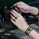  Nhẫn Hồ Thiên Cửu Vận Ngọc Bích Canada Thiết Kế Độc Quyền Đồng Điếu KT: 10x4ly Vàng Trang Sức VIP (Không Kén Mệnh) 