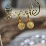  Bộ Trang Sức Vàng Phong Thuỷ Túi Tiền Thạch Anh Tóc Vàng Vàng Trang Sức (Kim Thổ) 