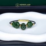  Vòng Dây Cáp Ngọc Bích Canada Túi Tiền Kim Bảo Mix Cỏ Bốn Lá Và Bà Hồ Ly Phượng VIP (Không Kén Mệnh) 