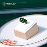  Nhẫn Khối Ngọc Bích Canada VVIP Bản Hẹ 10ly (Không Kén Mệnh) 