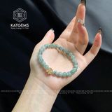  Vòng Đơn Ngọc Hoa Bay 6.8ly Mix Charm Cỏ Bốn Lá Vàng 10K (Không Kén Mệnh) (HẾT) 