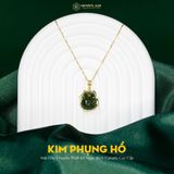  Mặt Dây Chuyền Kim Phụng Hồ Ngọc Bích Canada KT 16x18x6.5Ly Bọc Vàng 10K (Không Kén Mệnh) 