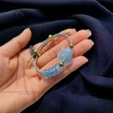  Vòng Dây Cáp Đá Aqua Ngũ Điếu Mix Hồ Ly (Thuỷ, Mộc) 150525-14 