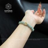  Vòng Đơn Ngọc Hoa Bay 6.8ly Mix Charm Cỏ Bốn Lá Vàng 10K (Không Kén Mệnh) (HẾT) 
