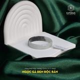  Vòng Khối Ngọc Gà Đen Độc Bản - Bản Vuông 12 Dày 3 Ni 52.5mm (Không Kén Mệnh) 