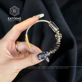  Vòng Dây Cáp Thạch Anh Tóc Đen Mix Lu Thống, Cỏ Bốn Lá Và Ngũ Điếu (Thủy, Mộc) 