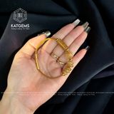  Vòng Dây Cáp Thạch Anh Tóc Vàng Mix Cỏ Bốn Lá, Ngũ Điếu Và Lu Thống (Kim, Thổ) 