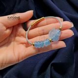  Vòng Dây Cáp Đá Aqua Ngũ Điếu Mix Hồ Ly (Thuỷ, Mộc) 150525-14 