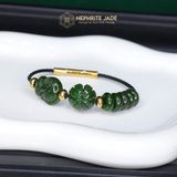  Vòng Dây Cáp Ngọc Bích Canada Ngũ Điếu Mix Cỏ Bốn Lá Và Bà Hồ Ly Phượng VIP (Không Kén Mệnh) 260525-10 