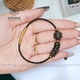  Vòng Dây Cáp Thạch Anh Tóc Xanh Ngũ Điếu Mix Cỏ Bốn Lá May Mắn (Mộc, Hoả) 150525-20 