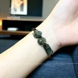  Vòng Dây Cáp Thạch Anh Tóc Xanh Mix Túi Tiền Kim Bảo, Hồ Ly Và Lu Thống (Mộc, Hỏa) 