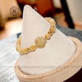  Vòng Đơn Thạch Anh Tóc Vàng 7ly Bà Hồ Ly Mix Charm Kim Tiền Vàng Trang Sức (Kim, Thổ) 