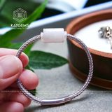  Vòng Dây Cáp Lu Thống Bạch Ngọc Trơn (Không Kén Mệnh) 