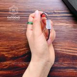  Vòng Lu Thống Đá Moonstone Chạm Kim Tiền (Kim, Thủy) 